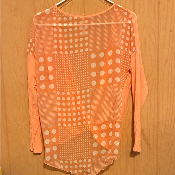Chic Orange Wrap Blouse - Picture 3 of 4